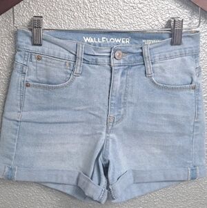 Wallflower Light Blue Denim Shorts